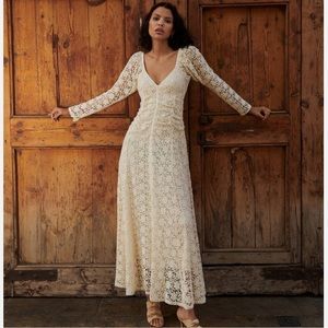 byTimo Lace Off White Crochet Maxi Dress